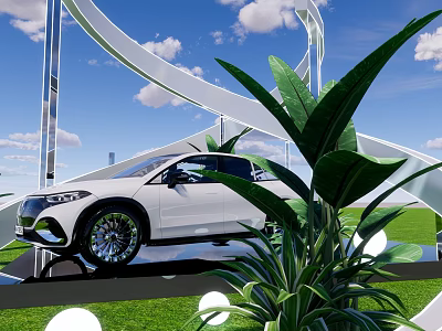 Modern Booth Mercedes-Benz Platform 3d model