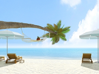 Modern Beach 3d model