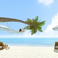 Modern Beach Beach 3d model