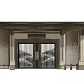 new chinese style gate 3d model