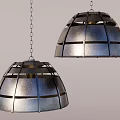 Modern Industrial Metal Chandeliers With Hemispherical Grid Design For Interior Decoration