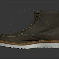 Taupe Suede Lace Up Boots Featuring Brown Laces And White Rubber Sole Design