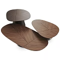 Modern Minimalist Oval Wooden Dining Tables With Sleek Conical Metallic Bases For Upscale Dining Rooms