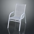 White Modern Durable Chair With Armrests Mesh Seat And Backrest Design