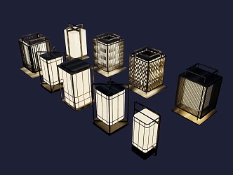 Lawn lights garden lights outdoor lamps 3d model