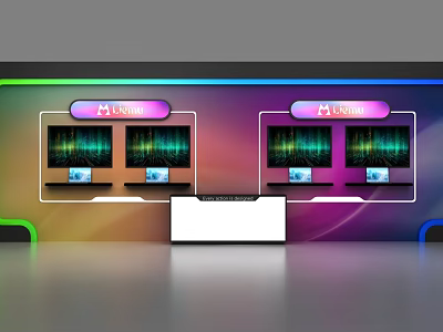 Modern Commercial Equipment With Multiple Screens Control Panels And Brand 3d model