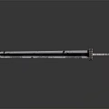 Shiny Metal Sword With Sharp Blade And Decorative Hilt On Dark Gray Background