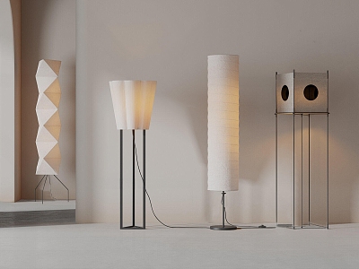 Japanese paper floor lamp model