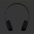 Modern Over Ear Headphones with Blue Earpads White Headband and Red Logo Design