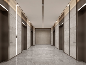 Elevator hall 3d model