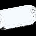 PSP game console 3d model