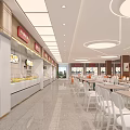 Bright Modern Spacious Restaurant With Clean Comfortable Dining Areas And Food Ordering Counters