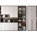 Modern bookcase combination 3d model