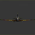 Camouflage Aircraft Model With Brown Yellow Paint And Red Blue Wing Markings