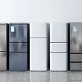 Modern refrigerator combination 3d model