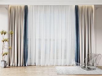 Modern Curtains 3d model