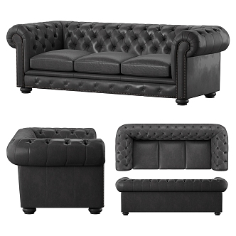 Casual Sofa Casual Sofa Double Sofa Living Room Sofa Leather Sofa Home Furniture 3d model