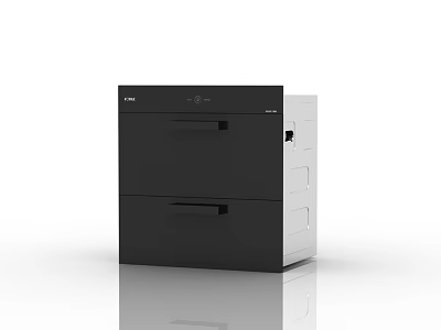 FOTILE Double Drawer Kitchen Appliance With Black And White Design For Modern Kitchens 3d model