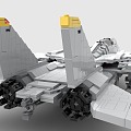 LEGO toy building blocks aircraft fighter F14 3d model