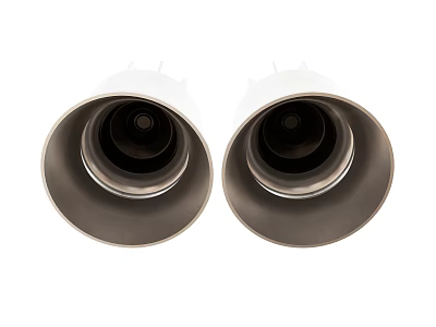 Modern Pair Of Downlights Spotlights With White And Silver Home Lighting Design 3d model