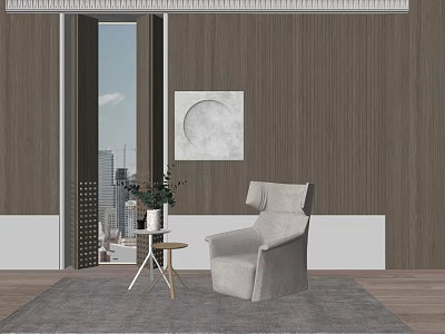 Modern Single Sofa 3d model