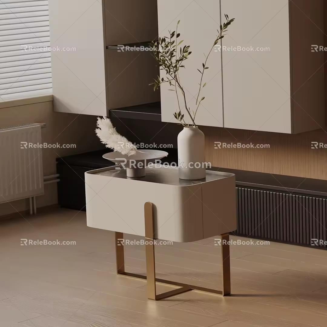 Modern bedside table 3d model