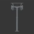 Electrical Equipment Metal Pole With Support Frame Multiple Pulleys And Base Structure