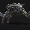 Smart Machine in Mechanical Spider Form With Multiple Mechanical Legs And Metal Armor Structure 3d model