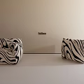 Modern Black and White Zebra Print Bean Bag Chairs for Living Room Decor