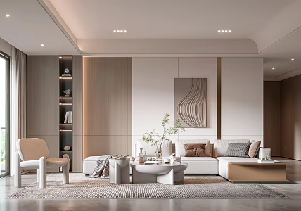 modern living room 3d model