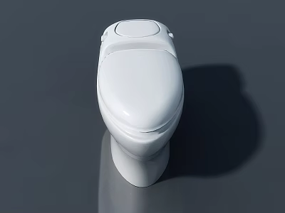 Sleek White Ceramic Toilet With Smooth Surface And Modern Minimalist Design 3d model