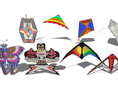 modern kite 3d model modern kite 3d model