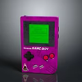Nintendo Game Boy Vintage Purple Handheld Gaming Device With Green Display Screen And Classic Design