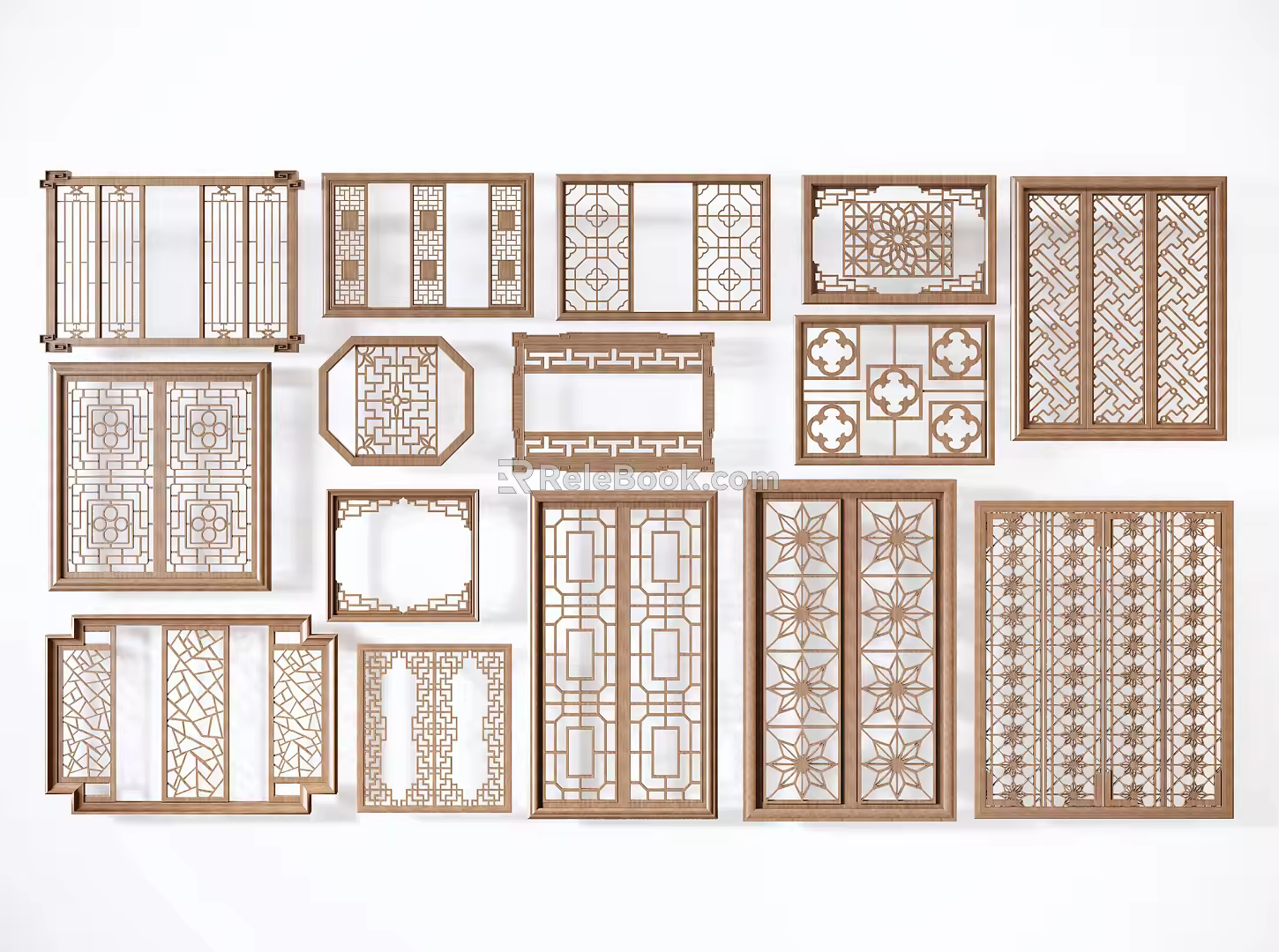 Chinese window lattice window 3d model