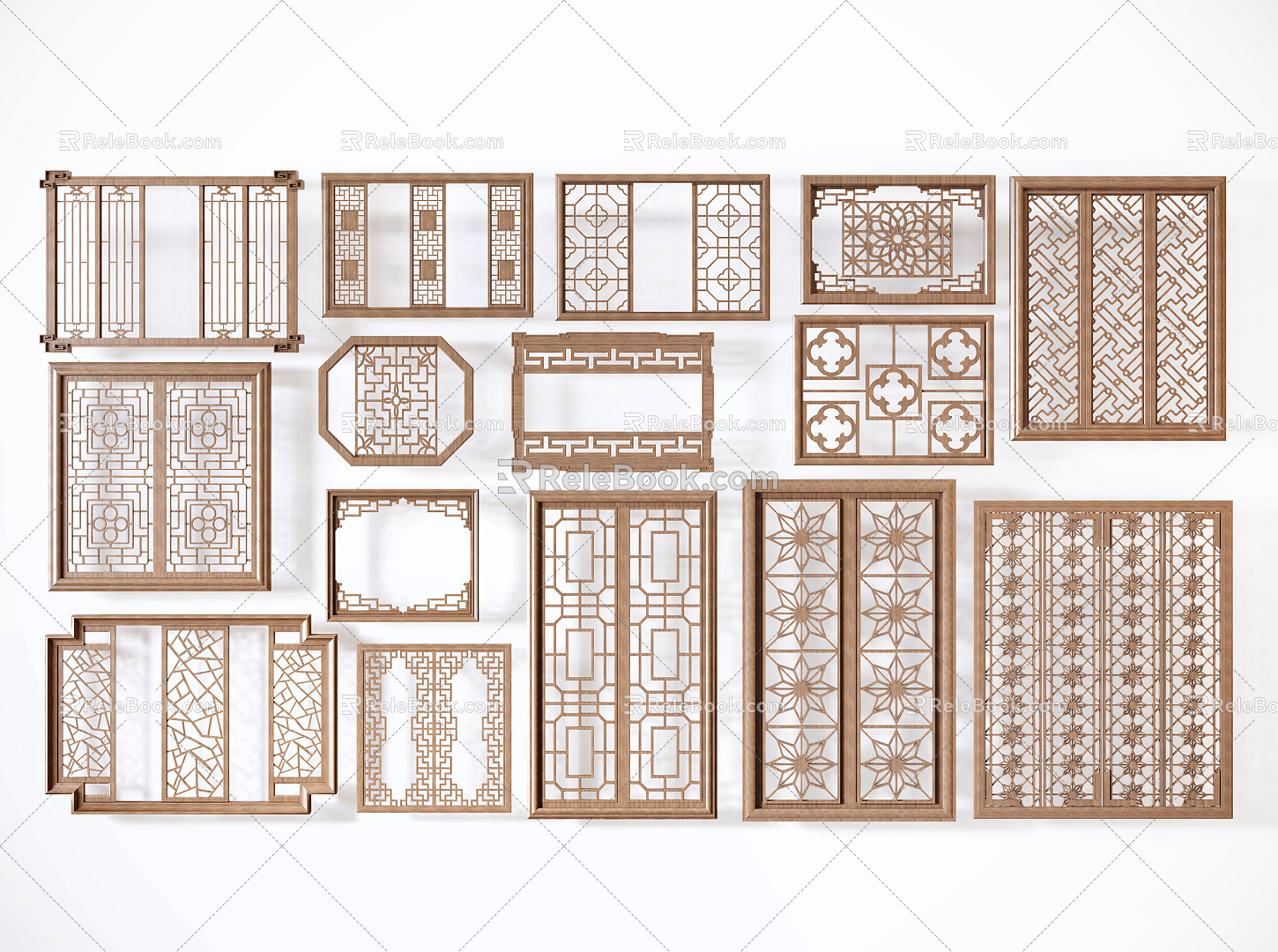 Chinese window lattice window 3d model