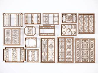 Chinese window lattice window 3d model