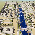 Ancient Architecture Complex Featuring Traditional Layout Water Channels And Historic Courtyards