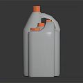 White Plastic Household Cleaning Bottles With Orange Caps And Yellow Labels In Various Sizes