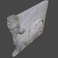 Winged Mythical Game and Movie Character With Lion Body Human Head and Feathered Details