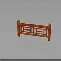 Carved Wooden Railing Furniture With Traditional Design And Brown Finish
