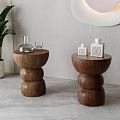 Nordic solid wood side table corner table 3d model