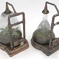 Agricultural Plant Growth Equipment With Glass Domes Metal Frames and Pipes for Indoor Cultivation