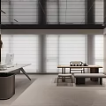 Modern Office Interior Design With Spacious Desk Comfortable Chair Bookshelves And Large Windows