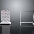 Modern Furniture With White Perforated Shelf And Metal Frame Rack