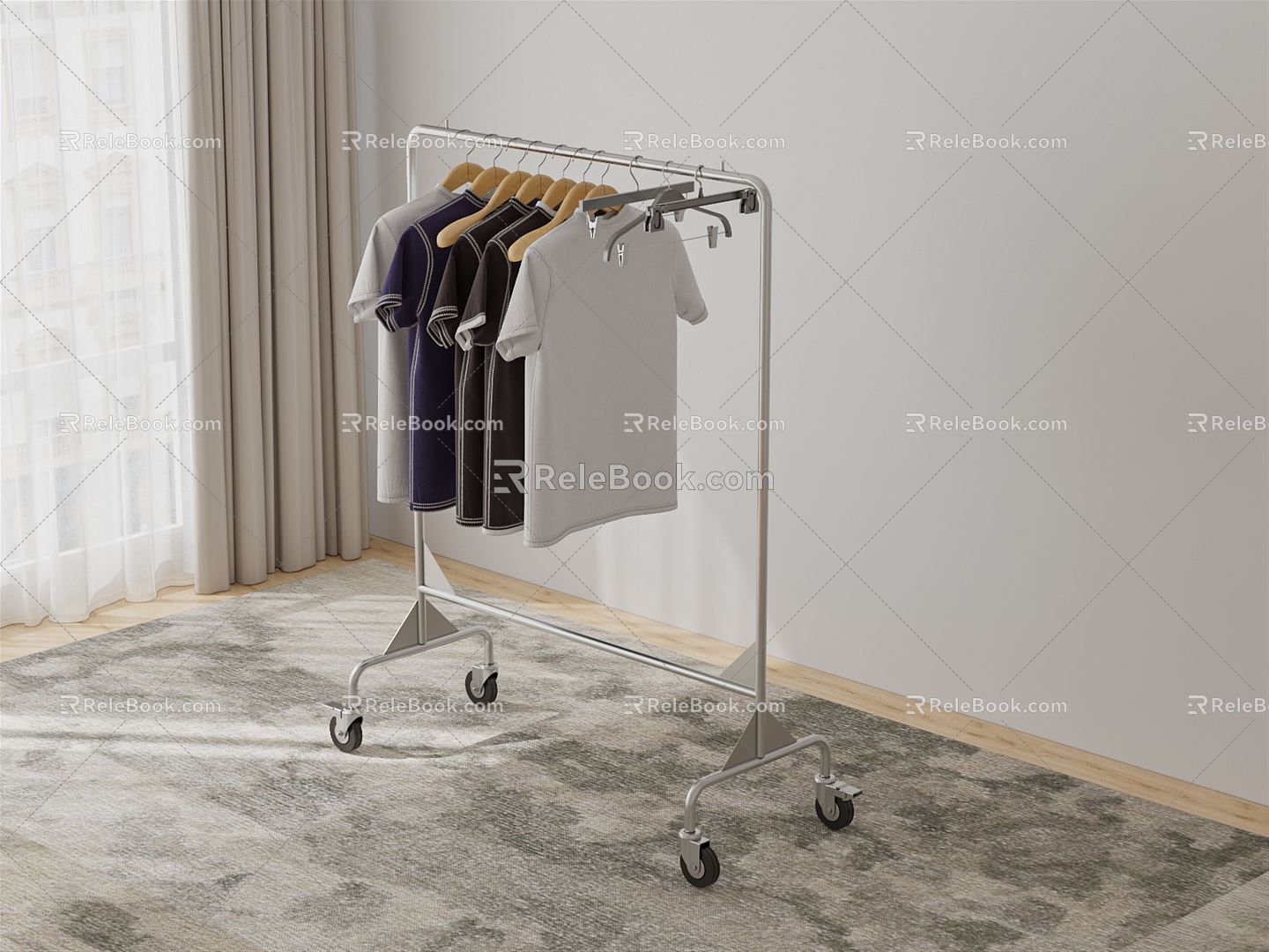 Modern Hanger Removable Drying Rack 3d model