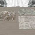 Modern square carpet senior square fabric carpet 3d model