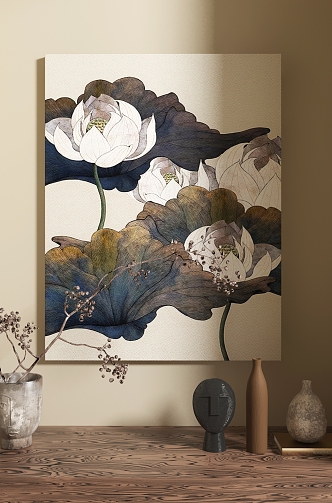 New Chinese Hanging Paintings 3d model