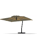 Outdoor Garden Patio Umbrella With Sturdy Black Base And Adjustable Canopy