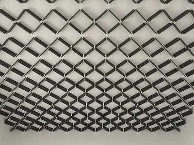 Modern Ceiling Design With Geometric Grid Pattern And Stylish Panel Layout 3d model