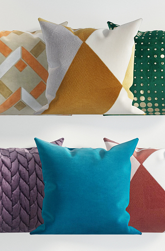 Modern pillow combination 3d model